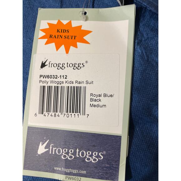 Frogg Toggs Kids Size Medium‎ Polly Wog Kids Rain Jacket Outdoors Blue NWT - Picture 5 of 8